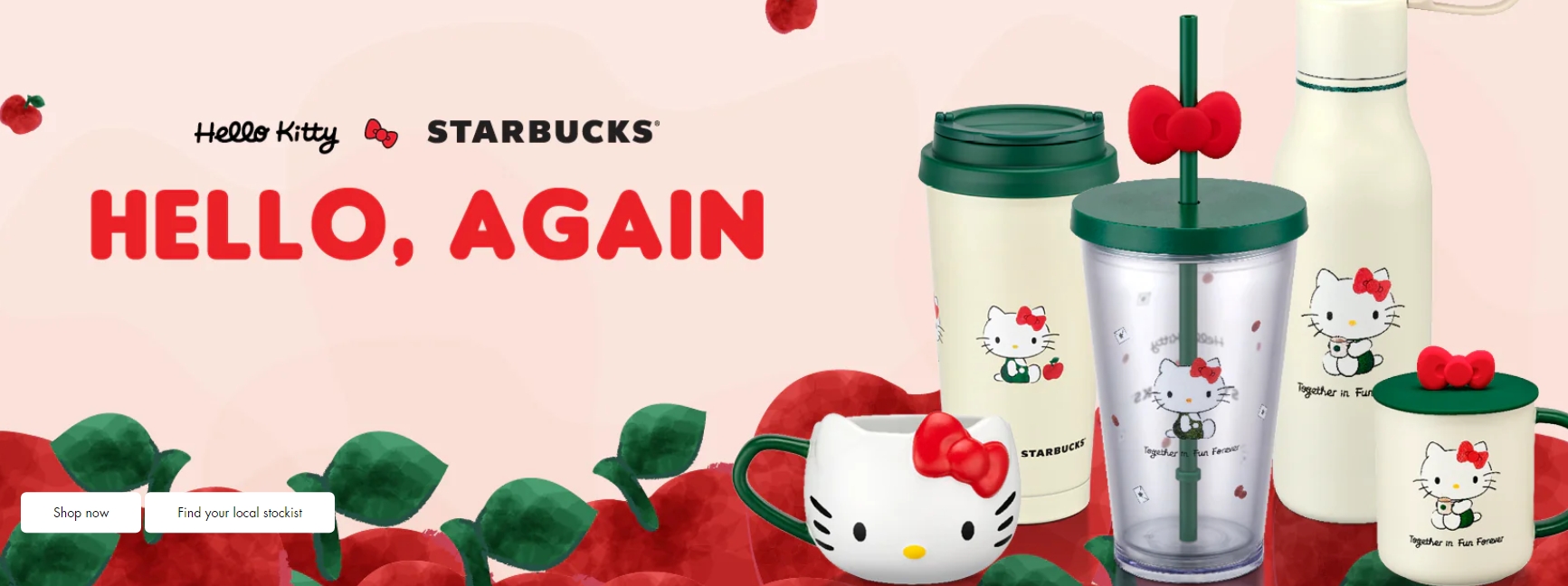 星巴克和Hello kitty联名产品来了！@ Starbucks