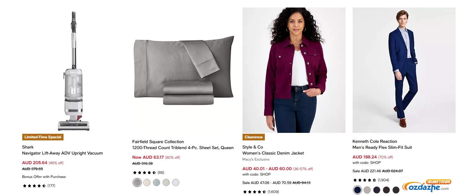 Macys 促销：衣服、鞋子、首饰等20%-50%折扣！